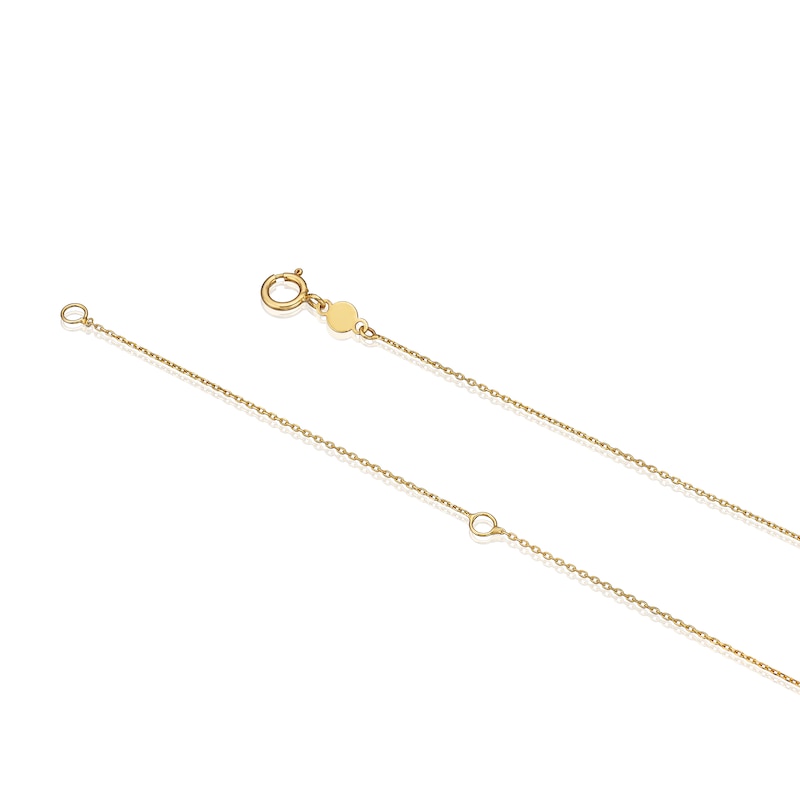 Main Image 3 of 9ct Yellow Gold Cubic Zirconia Flower Pendant Necklace 16+2"