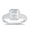 Thumbnail Image 1 of 9ct White Gold 0.25ct Diamond Baguette Ring