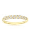 Thumbnail Image 1 of Engagement Ring 9ct Yellow Gold Double Row  0.25ct Diamond Ring