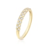 Thumbnail Image 2 of Engagement Ring 9ct Yellow Gold Double Row  0.25ct Diamond Ring