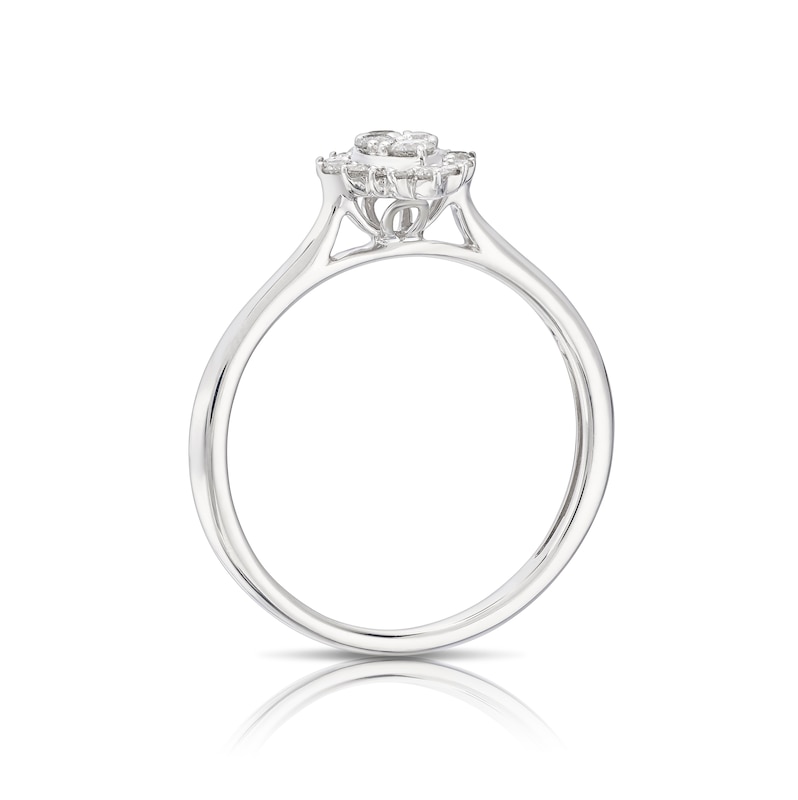 Main Image 3 of Perfect Fit 9ct White Gold Marquise 0.33ct Diamond Bridal Set