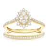 Thumbnail Image 1 of Perfect Fit 9ct Gold Pear Cut 0.50ct Diamond Bridal Set