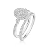 Thumbnail Image 2 of Perfect Fit 9ct White Gold Oval 0.33ct Diamond Bridal Set