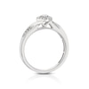 Thumbnail Image 3 of Perfect Fit Sterling Silver with Platinum Plating Twist 0.25ct Diamond Bridal Set