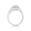 Thumbnail Image 3 of Perfect Fit Sterling Silver with Platinum Plating Cushion 0.40ct Diamond Bridal Set
