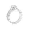 Thumbnail Image 3 of Perfect Fit Platinum Oval 0.66ct Diamond Bridal Set