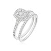Thumbnail Image 2 of Perfect Fit Platinum Emerald Cut 0.66ct Diamond Bridal Set