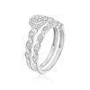 Thumbnail Image 2 of Perfect Fit 9ct White Gold Vintage 0.17ct Diamond Bridal Set
