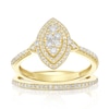 Thumbnail Image 1 of Perfect Fit 9ct Gold Marquise 0.40ct Diamond Bridal Set