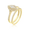 Thumbnail Image 2 of Perfect Fit 9ct Gold Marquise 0.40ct Diamond Bridal Set