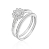 Thumbnail Image 2 of Perfect Fit 9ct White Gold Floral 0.40ct Diamond Bridal Set