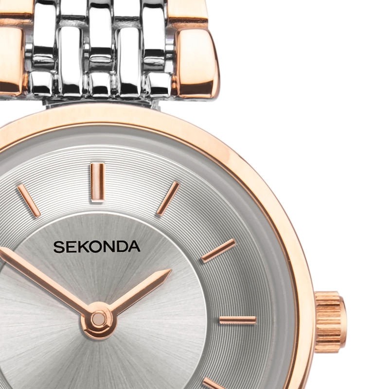 Main Image 2 of Sekonda Classic Silver Dial Rose Tone & Stainless Steel Bracelet Watch