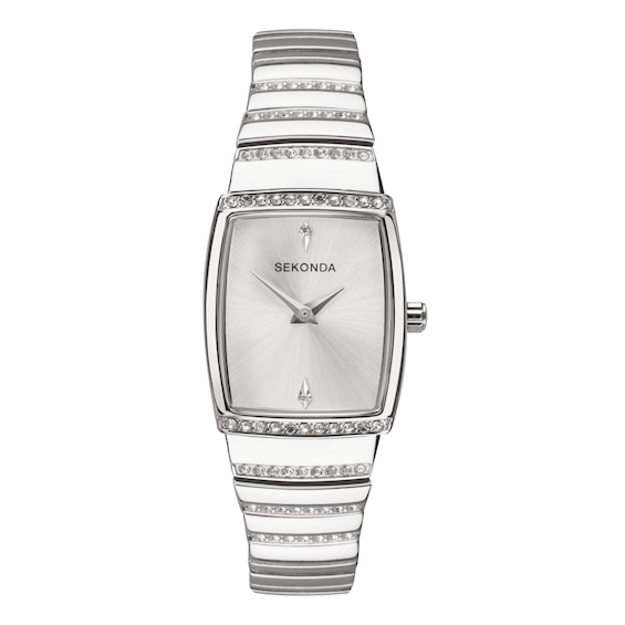 Sekonda Womens Silver Dial Crystal Bracelet Watch