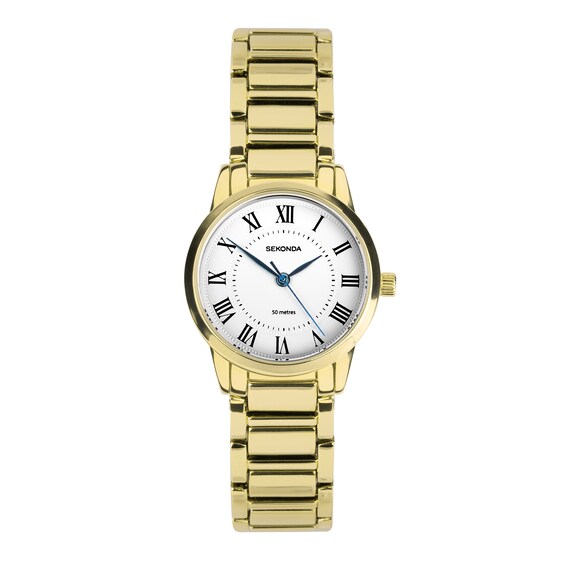 Sekonda Beaumont Women's White Dial Gold Tone Bracelet Watch