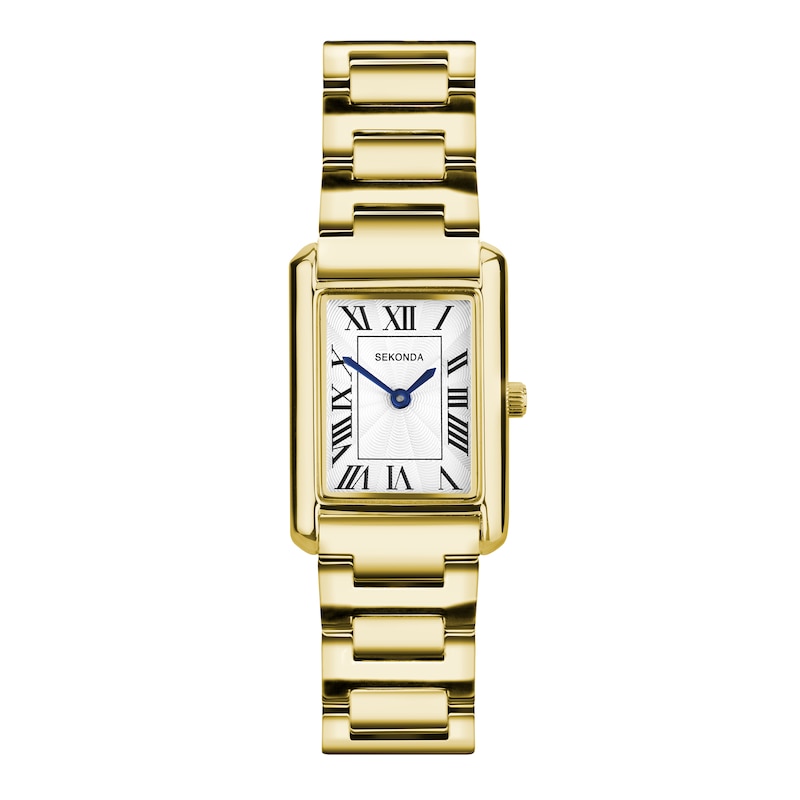 Main Image 1 of Sekonda Colette Women's White Dial Rectangular Gold Tone Bracelet Watch