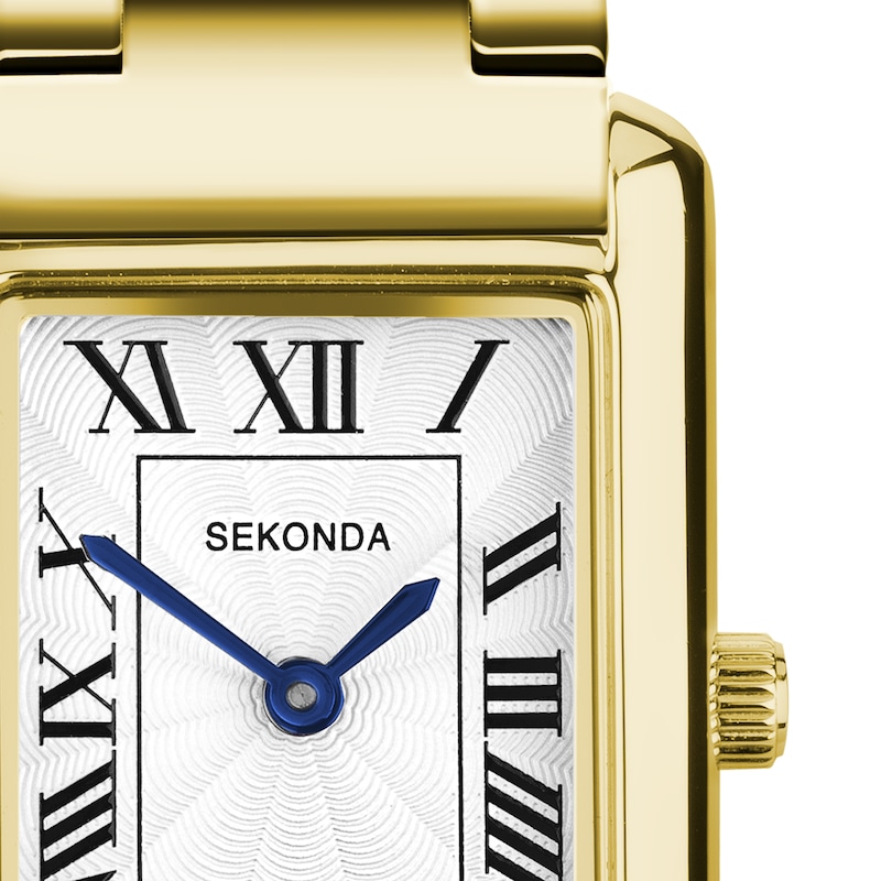 Main Image 2 of Sekonda Colette Women's White Dial Rectangular Gold Tone Bracelet Watch