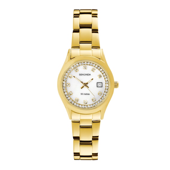 Sekonda Catherine Womens Mother of Pearl Dial Gold Tone Brac