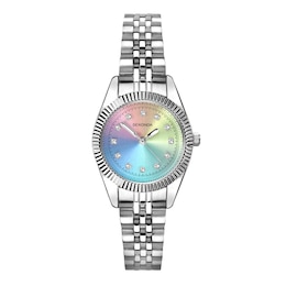 Sekonda Francis Women's Rainbow Dial Silver Tone Stainless Steel Bracelet Watch