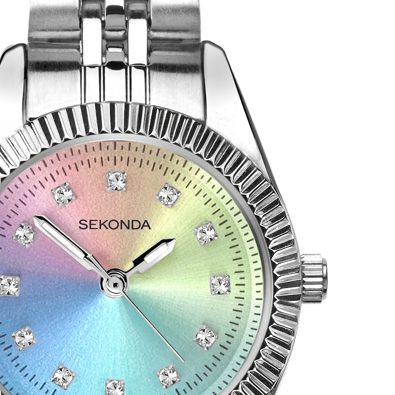 Main Image 2 of Sekonda Francis Women's Rainbow Dial Silver Tone Stainless Steel Bracelet Watch