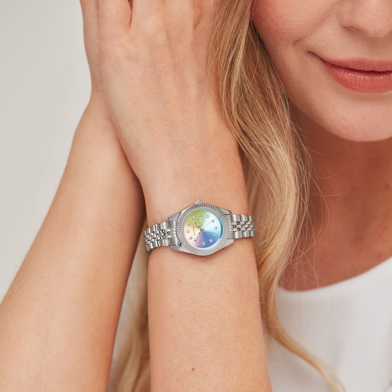 Main Image 6 of Sekonda Francis Women's Rainbow Dial Silver Tone Stainless Steel Bracelet Watch