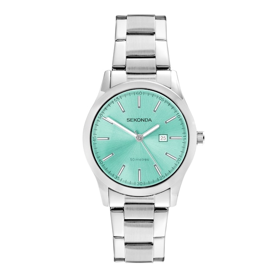 Sekonda Taylor Women's Blue Dial Silver Tone Stainless Steel Bracelet Watch