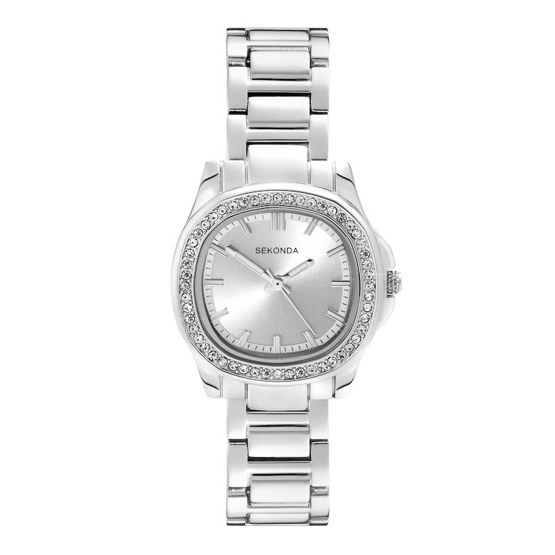 Main Image 1 of Sekonda Octaire Women's Octagonal Silver Dial & Silver Tone Bracelet Watch