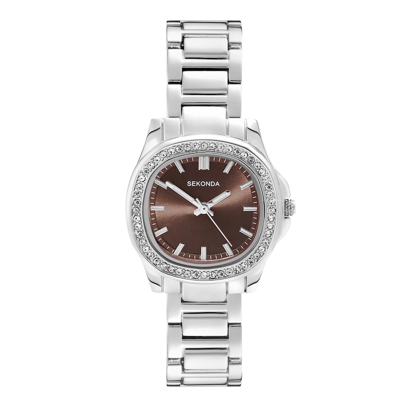 Main Image 1 of Sekonda Octaire Women's Brown Dial Silver Tone Bracelet Watch
