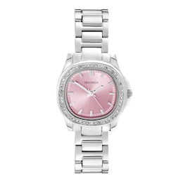 Sekonda Octaire Women's Pink Dial Silver Tone Bracelet Watch