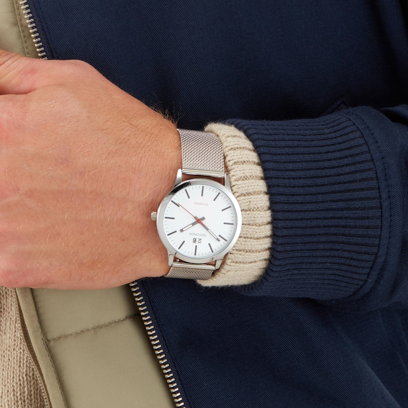 Main Image 6 of Sekonda Nordic White Dial Stainless Steel Bracelet Watch
