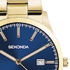 Thumbnail Image 2 of Sekonda Taylor Blue Dial Gold Tone Stainless Steel Bracelet Watch