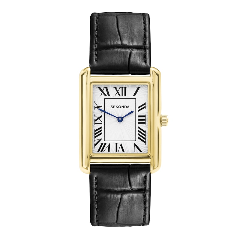 Main Image 1 of Sekonda Clement Men's White Dial Roman Numerals Black Leather Strap Watch