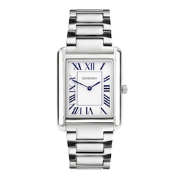 Sekonda Clement Men's White Dial Roman Numerals Silver Tone Bracelet Watch