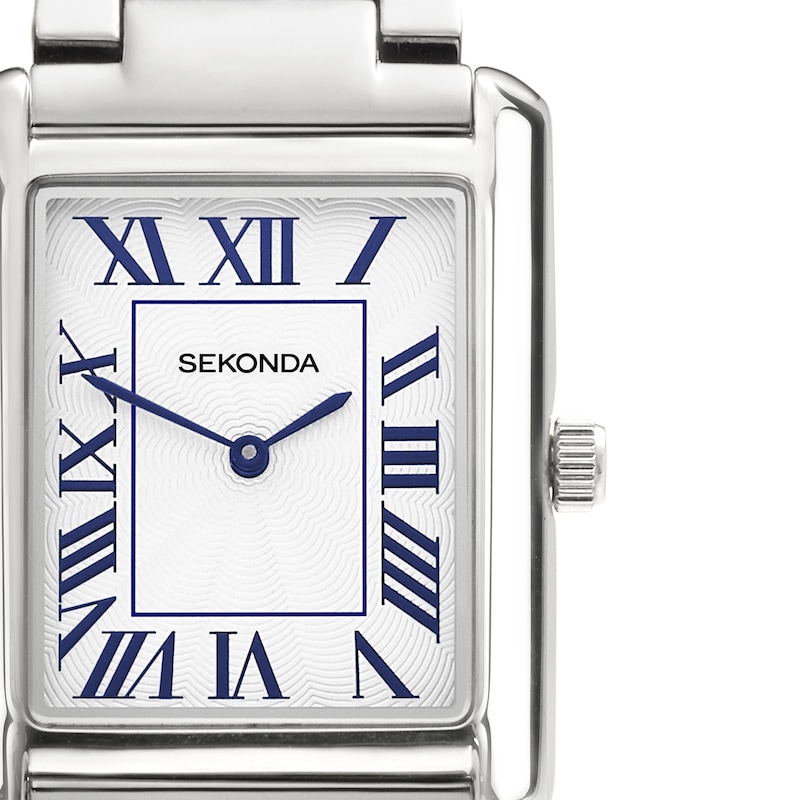 Main Image 2 of Sekonda Clement Men's White Dial Roman Numerals Silver Tone Bracelet Watch