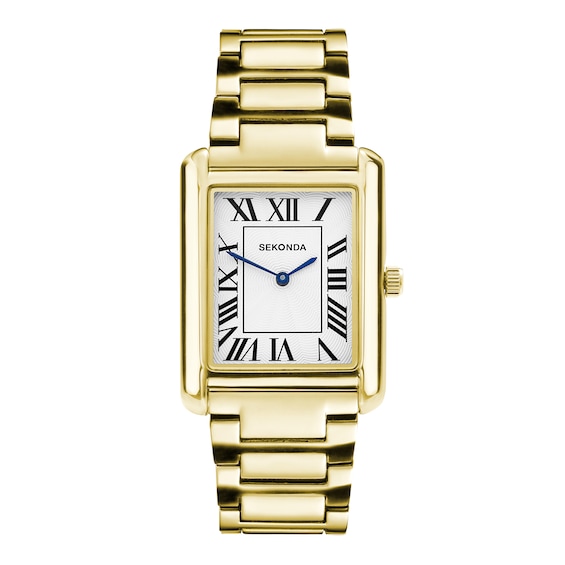 Sekonda Clement Men's White Dial Gold Tone Bracelet Watch