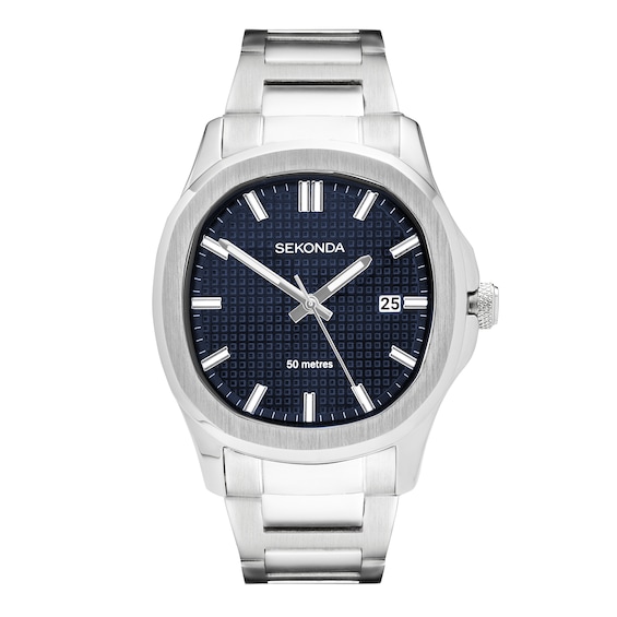 Sekonda Men's Silver/Blue Octaire Watch | Alloy Case & Stainless Steel Bracelet With Dial | 30275 - Image 5