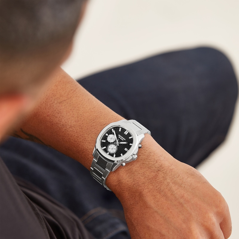 Main Image 6 of Sekonda Octaire Men's Chronograph Black Dial Stainless Steel Bracelet Watch