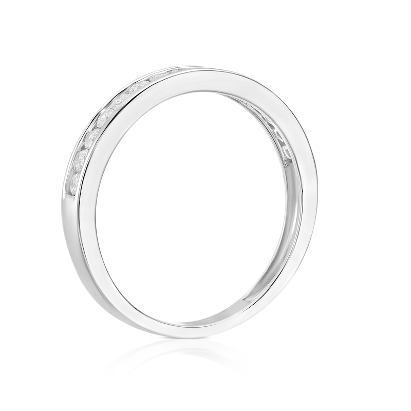 Main Image 3 of Engagement Ring 9ct White Gold Channel Set 0.30ct Diamond Ring