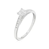 Thumbnail Image 2 of Engagement Ring Princessa 9ct White Gold Square Cluster Stone Set Shoulders 0.25ct Diamond Ring