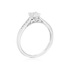 Thumbnail Image 3 of Engagement Ring Princessa 9ct White Gold Square Cluster Stone Set Shoulders 0.25ct Diamond Ring