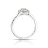 Thumbnail Image 3 of Engagement Ring 9ct White Gold Oval Double Halo 0.33ct Diamond Ring