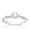 Thumbnail Image 1 of Engagement Ring 9ct White Gold 0.50ct Diamond Twist Solitaire Diamond Ring