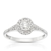 Thumbnail Image 1 of Engagement Ring 9ct White Gold 0.33ct Diamond Halo Ring