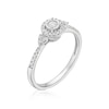 Thumbnail Image 2 of Engagement Ring Engagement Ring 9ct White Gold 0.22ct Diamond Halo Solitaire Diamond Ring Ring