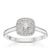 Thumbnail Image 1 of Engagement Ring 9ct White Gold 0.33ct Diamond Cushion Double Halo Ring