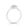 Thumbnail Image 3 of Engagement Ring 9ct White Gold 0.33ct Diamond Cushion Double Halo Ring