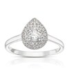 Thumbnail Image 1 of Engagement Ring 9ct White Gold Pear Double Halo 0.33ct Diamond Ring