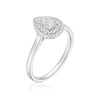 Thumbnail Image 2 of Engagement Ring 9ct White Gold Pear Double Halo 0.33ct Diamond Ring