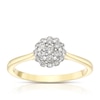 Thumbnail Image 1 of Engagement Ring 9ct Gold Flower Cluster 0.25ct Diamond Ring