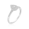 Thumbnail Image 2 of Engagement Ring 9ct White Gold Pear Cluster 0.25ct Diamond Ring