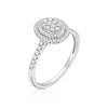 Thumbnail Image 2 of Engagement Ring 9ct White Gold Oval Cluster 0.33ct Diamond Ring